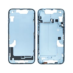 Buy the blue middle frame with parts for iPhone 14 international version OEM pull B grade.

