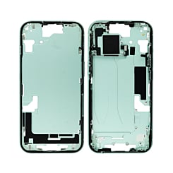 Order the Middle Frame with Parts for iPhone 15, Green, International Version, OEM Pull B Grade.

