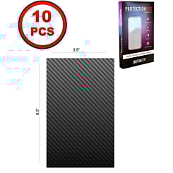 ProtectionPro - Blank Carbon Fiber Black Film (Small) (Pack of 10)
