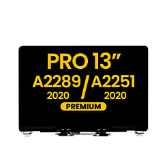LCD Assembly (SILVER) (Premium) for MacBook Pro 13" (A2289 / A2251 / Mid 2020)