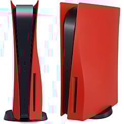 Faceplate Cover (RED) (2 Piece Set) for PlayStation 5 Disc Edition (NO LOGO) (Only Ground Shipping)