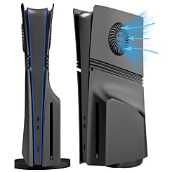 Faceplate Cover (BLACK) for PlayStation 5 Pro (Disc Edition) (V2) (NO LOGO) (Only Ground Shipping)