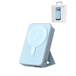 MagSafe Foldable Magnetic Power Bank (SKY BLUE) 15W Wireless  / 20W PD Power Bank with USB-C (10000 mAh) (Only Ground Shipping)