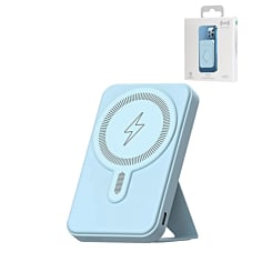 MagSafe Foldable Magnetic Power Bank (SKY BLUE) 15W Wireless  / 20W PD Power Bank with USB-C (5000 mAh) (Only Ground Shipping)