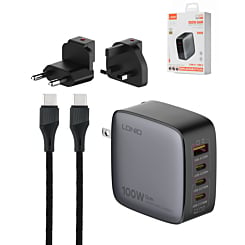 LDNIO USB C+C+C+A GaN Super Fast Travel Charger (100W) (Only Ground Shipping)