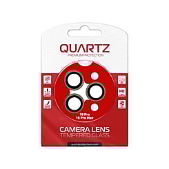 Shop the Quartz HD Tempered Glass in Gold with Glitter Diamond Camera Lens for iPhone 16 Pro and 16 Pro Max Back Camera.