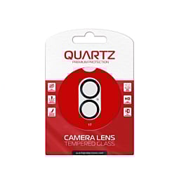 QUARTZ Back Camera Tempered Glass for iPhone 17 (CLEAR & BLACK)