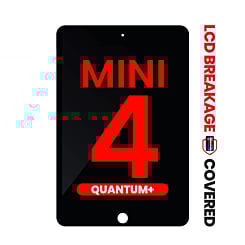 Quantum+ iPad Mini 4 LCD Assembly (BLACK) (Sleep / Wake Sensor Flex Pre-Installed) (Exclusive LCD Brakage Warranty)