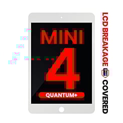 Quantum+ iPad Mini 4 LCD Assembly (WHITE) (Sleep / Wake Sensor Flex Pre-Installed) (Exclusive LCD Brakage Warranty)
