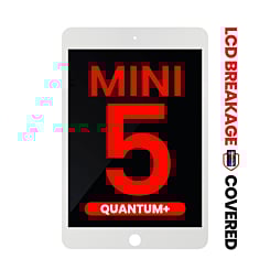 Quantum+ iPad Mini 5 LCD Assembly (WHITE) (Sleep / Wake Sensor Flex Pre-Installed) (Exclusive LCD Brakage Warranty)