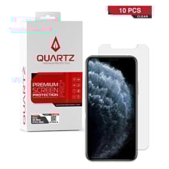 QUARTZ Clear Tempered Glass for iPhone XS Max / 11 Pro Max (Pack of 10)