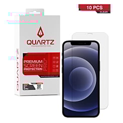 QUARTZ Clear Tempered Glass for iPhone 12 / 12 Pro (Pack of 10)