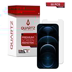 Order the QUARTZ Clear Tempered Glass for iPhone 12 Pro Max Pack of 50.






