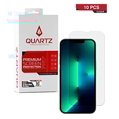 QUARTZ Clear Tempered Glass for iPhone 13 Pro Max / 14 Plus (Pack of 10)