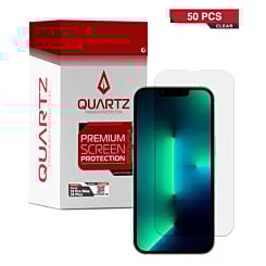 QUARTZ Clear Tempered Glass for iPhone 13 Pro Max / 14 Plus (Pack of 50)