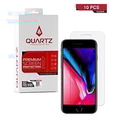 QUARTZ Clear Tempered Glass for iPhone 8 Plus / 7 Plus / 6s Plus / 6 Plus (Pack of 10)