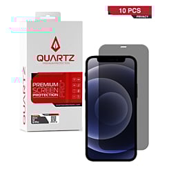 QUARTZ Privacy Tempered Glass for iPhone 12 / 12 Pro (Pack of 10)