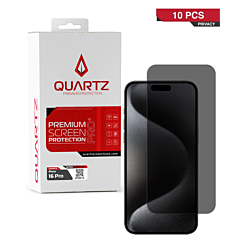 Shop the QUARTZ Privacy Tempered Glass for iPhone 16 Pro, pack of 10.