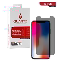 QUARTZ Privacy Tempered Glass for iPhone X / XS / 11 Pro (Pack of 10)