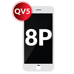 LCD Assembly with Steel Plate for iPhone 8 Plus (WHITE) (Aftermarket / QV5)