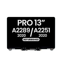 LCD Assembly (SPACE GRAY) (Refurbished) for MacBook Pro 13" (A2289 / A2251 / Mid 2020)