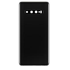 Back Glass with Camera Lens and Adhesive for Galaxy S10 (NO LOGO) (PRISM BLACK)