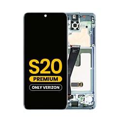 Buy the OLED assembly with frame for the Galaxy S20 G980 and G981, Verizon UW, in Cloud Blue, Premium.