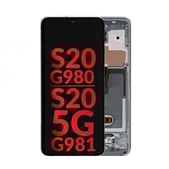 Buy the OLED assembly with frame in Cosmic Gray, not compatible with Verizon, Aftermarket OLED, for the Galaxy S20 5G G980 and G981.