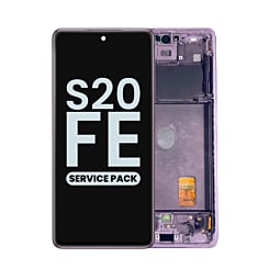 Buy the OLED Assembly with Frame for Galaxy S20 FE G780 in Cloud Lavender, Service Pack.