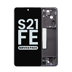 Purchase the OLED Assembly with Frame for Galaxy S21 FE G990 in Graphite, Service Pack.