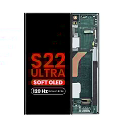 OLED Assembly with Frame for Galaxy S22 Ultra (S908) (GREEN) (Aftermarket Pro Soft Oled / 120HZ)