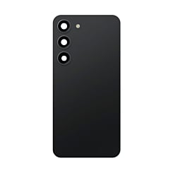 Order the back glass with camera lens and adhesive for Galaxy S23 Plus in phantom black. No logo.