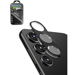 Buy the back camera tempered glass for Galaxy S23 and S23 Plus in black.