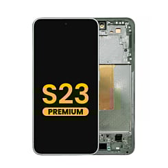 Grab wholesale deals on the OLED assembly with frame for Galaxy S23 S911 in green. Premium quality.