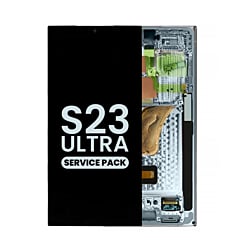 Buy the OLED assembly with frame for Galaxy S23 Ultra S918 in sky blue. Service pack.