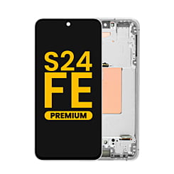 Stock up on the OLED assembly with frame for Galaxy S24 FE 5G S721 in gray, premium.