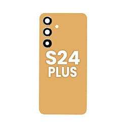 Buy the Back Glass with Camera Lens and Adhesive for Galaxy S24 Plus in sandstone orange.
