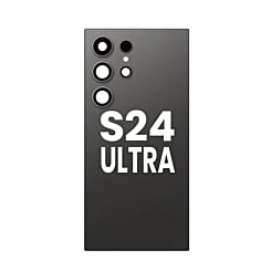 Shop the Back Glass with Camera Lens and Adhesive for Galaxy S24 Ultra in titanium black.
