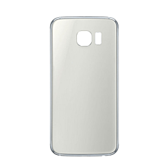 Order the white back glass with camera lens and adhesive for Galaxy S6, no logo.