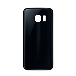 Stock up on the black back glass with camera lens and adhesive for Galaxy S7, no logo.