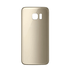Buy the gold back glass with camera lens and adhesive for Galaxy S7, no logo.