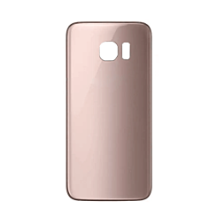 Shop the pink back glass with camera lens and adhesive for Galaxy S7, no logo.
