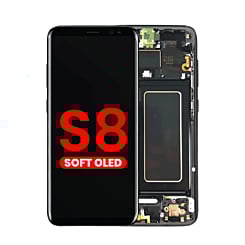 Grab wholesale deals on the OLED assembly with frame for Galaxy S8 G950 in Midnight Black, aftermarket OLED.