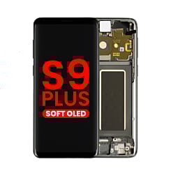 Order the OLED assembly with frame for Galaxy S9 Plus G965 in Titanium Gray, aftermarket OLED.