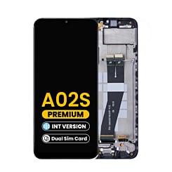 Purchase the premium LCD Assembly with Frame, International Version, Dual Sim, for Galaxy A02s A025F 2020.