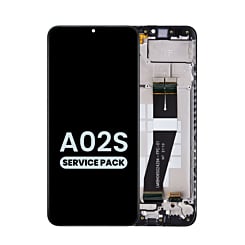 Stock up on the LCD assembly with frame for Galaxy A02S A025U 2020, North America Version, service pack.