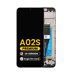 Grab wholesale deals on the premium LCD Assembly with Frame, US Version, Single Sim, for Galaxy A02s A025U 2020.