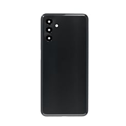 Purchase the black Back Glass with Camera Lens and Adhesive for Galaxy A04s Core A047 2022 with no logo.