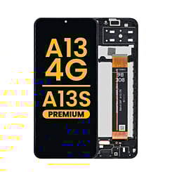 Purchase the LCD Assembly with frame for the Galaxy A13 4G model A135 released in 2022 and A13s model A137 released in 2022 in premium quality.
