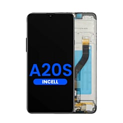 Buy the LCD Assembly with Frame for Galaxy A20s A207 2019 Aftermarket Incell.
